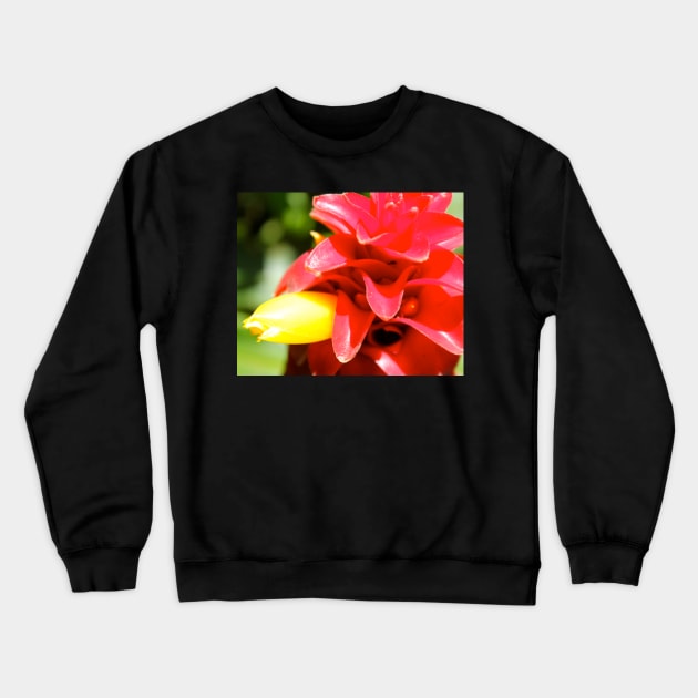 Red and yellow flower details Crewneck Sweatshirt by HFGJewels